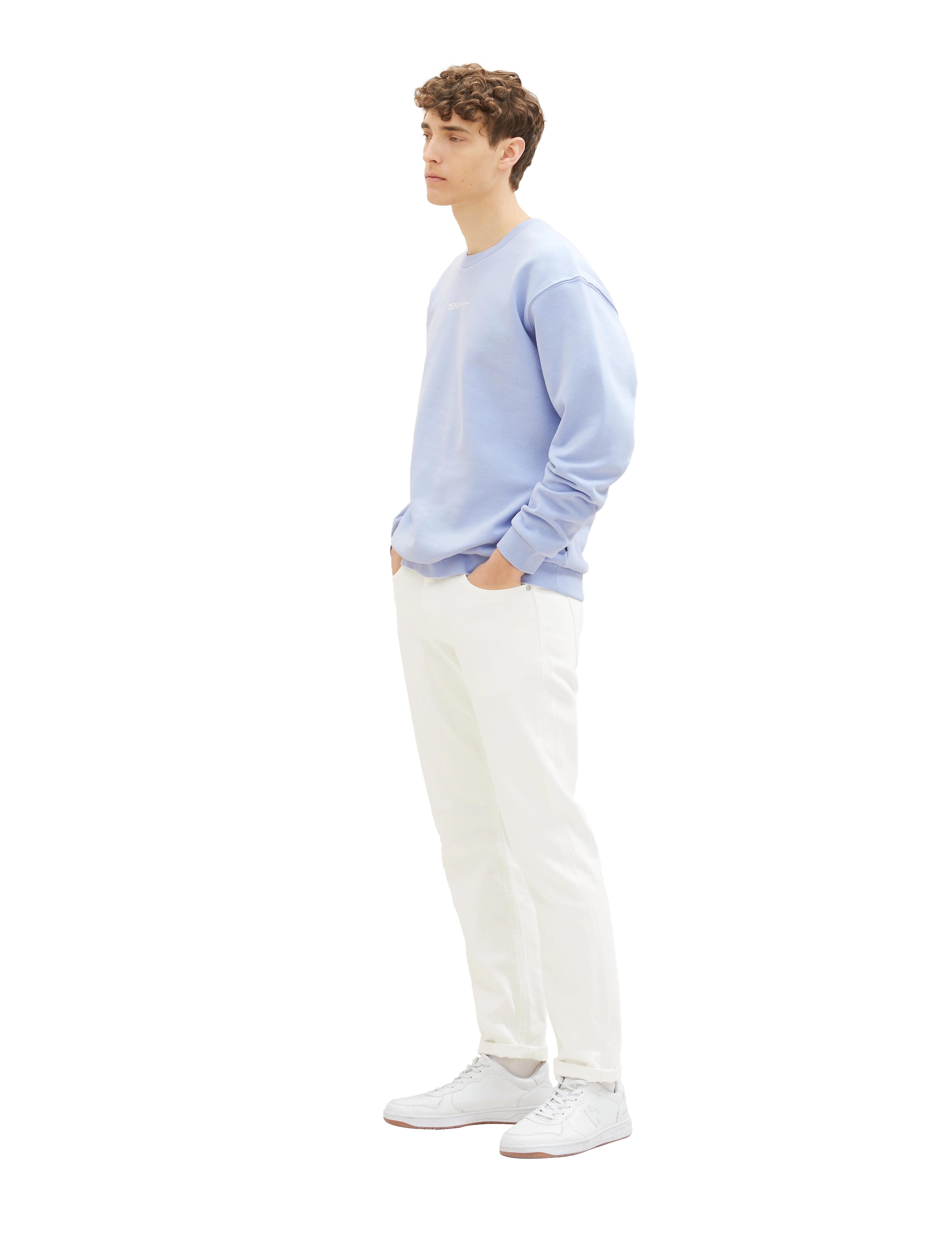 Tom Tailor - crew neck sweater with print - brunnera blue - 3