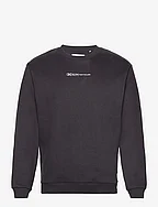 crew neck sweater with print - COAL GREY