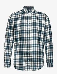 Tom Tailor - checked shirt - casual skjortor - off white deep green check - 0