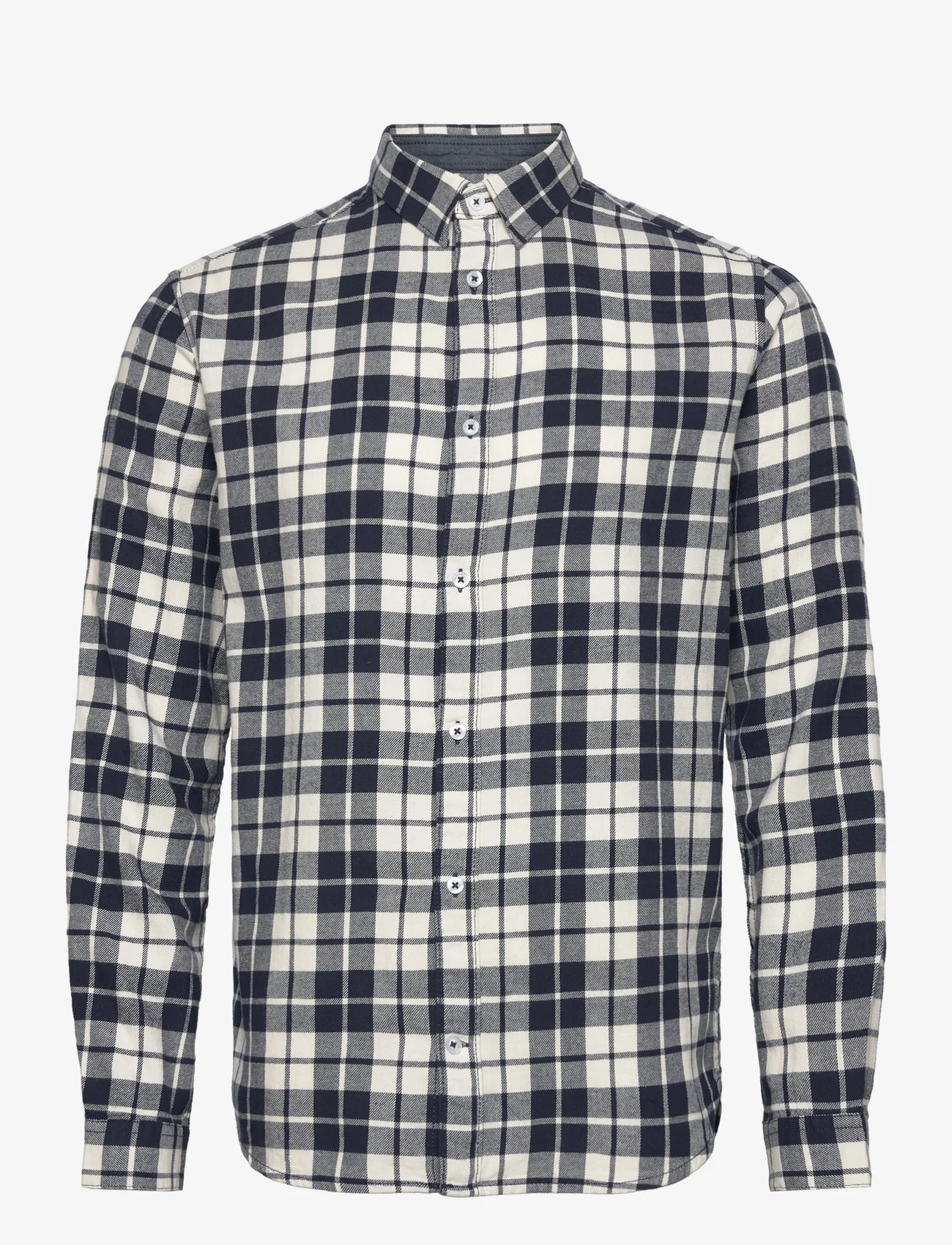 Tom Tailor - checked shirt - najniższe ceny - navy off white - 0
