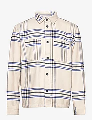 Tom Tailor - checked overshirt - mænd - wool white base big check - 0