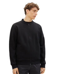 Tom Tailor - clean sweat bomber jacket - sportiska stila džemperi - black - 4