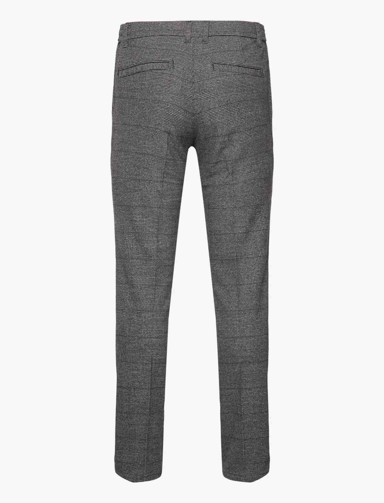 Tom Tailor - regular chino - uzvalka bikses - grey black grindle check - 1