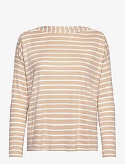 Tom Tailor - T-shirt stripe - mažiausios kainos - beige offwhite stripe - 0