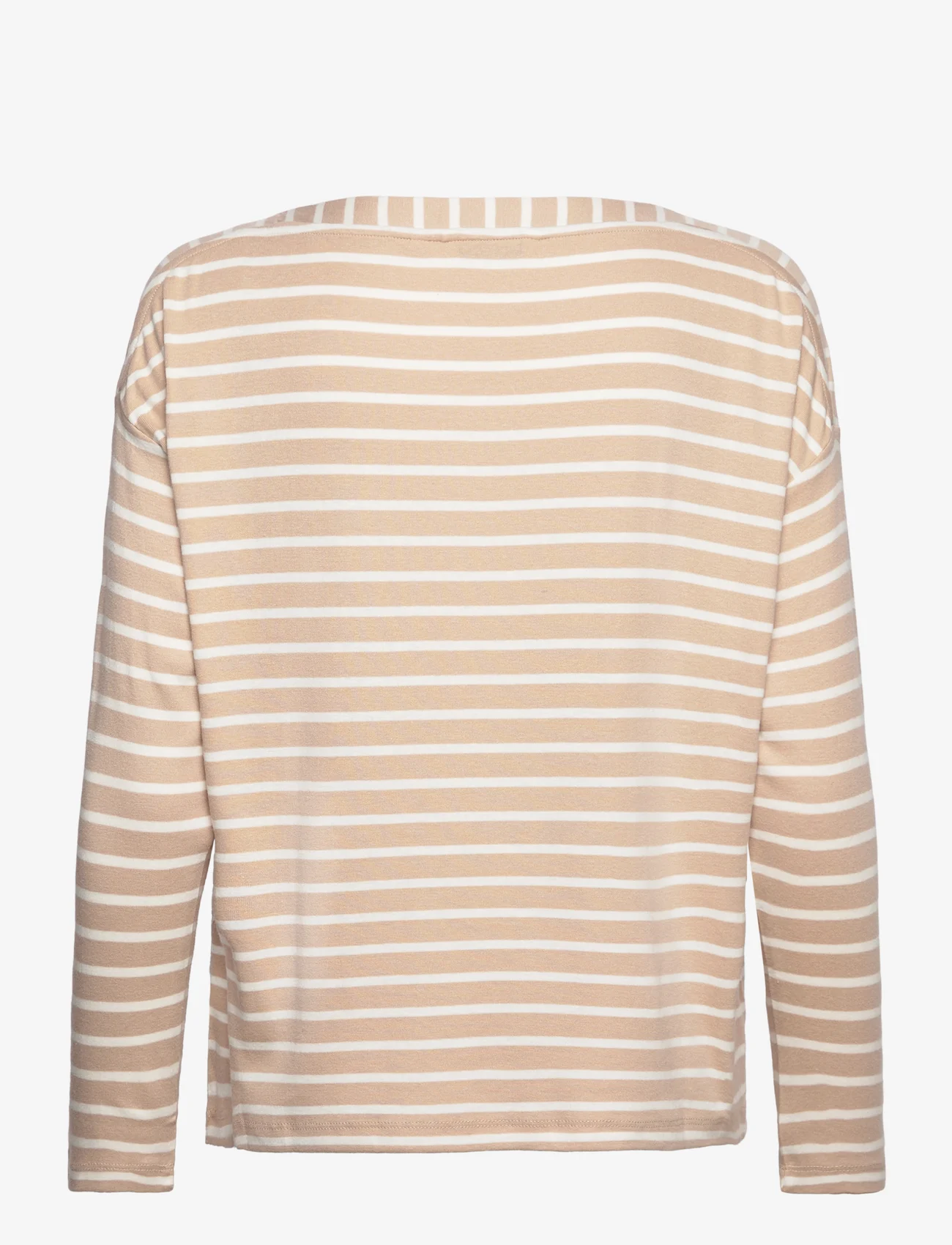 Tom Tailor - T-shirt stripe - lägsta priserna - beige offwhite stripe - 1