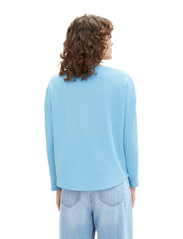 Tom Tailor - T-shirt crew neck waffle - long-sleeved tops - clear light blue - 4