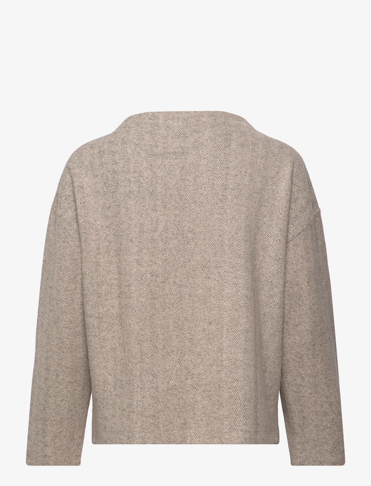 Tom Tailor - Sweatshirt stand up collar - laveste priser - doeskin melange - 1