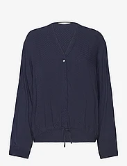 Tom Tailor - structured solid blouse - pitkähihaiset puserot - sky captain blue - 0