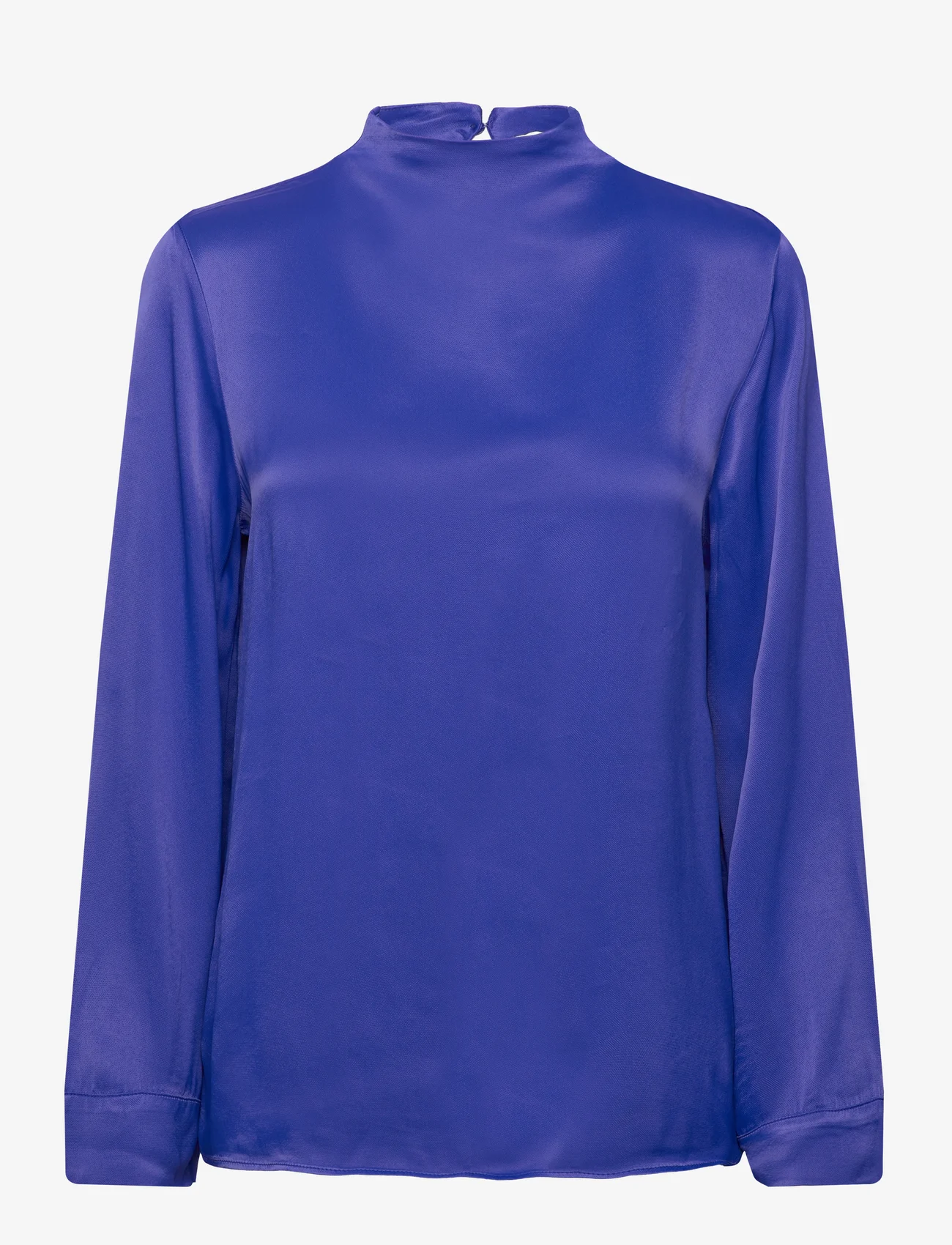 Tom Tailor - satin blouse - langærmede bluser - crest blue - 0