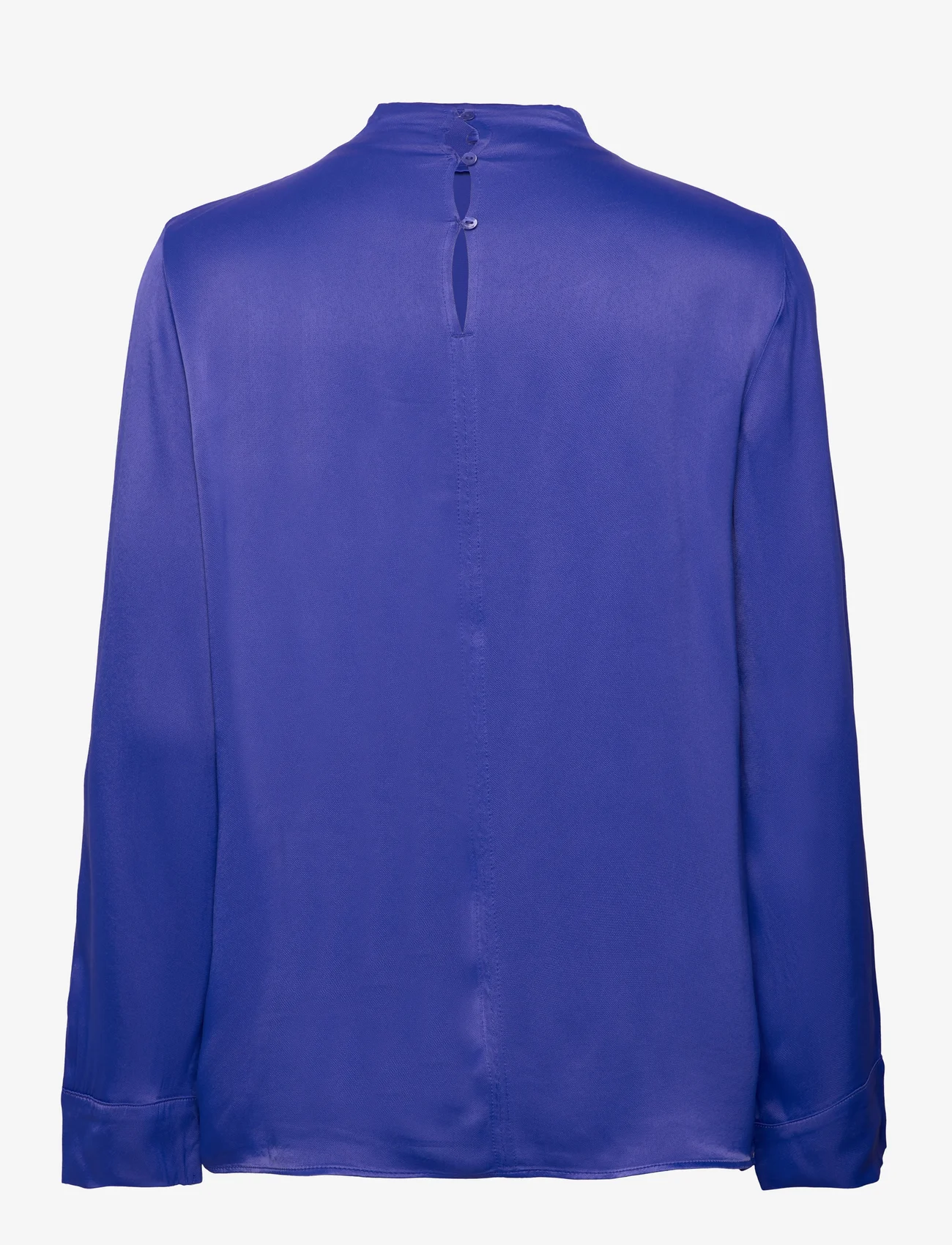 Tom Tailor - satin blouse - long-sleeved blouses - crest blue - 1