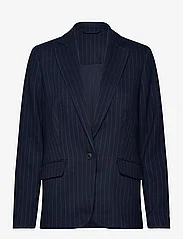Tom Tailor - pinstripe blazer - festtøj til outletpriser - navy pinstripe - 0