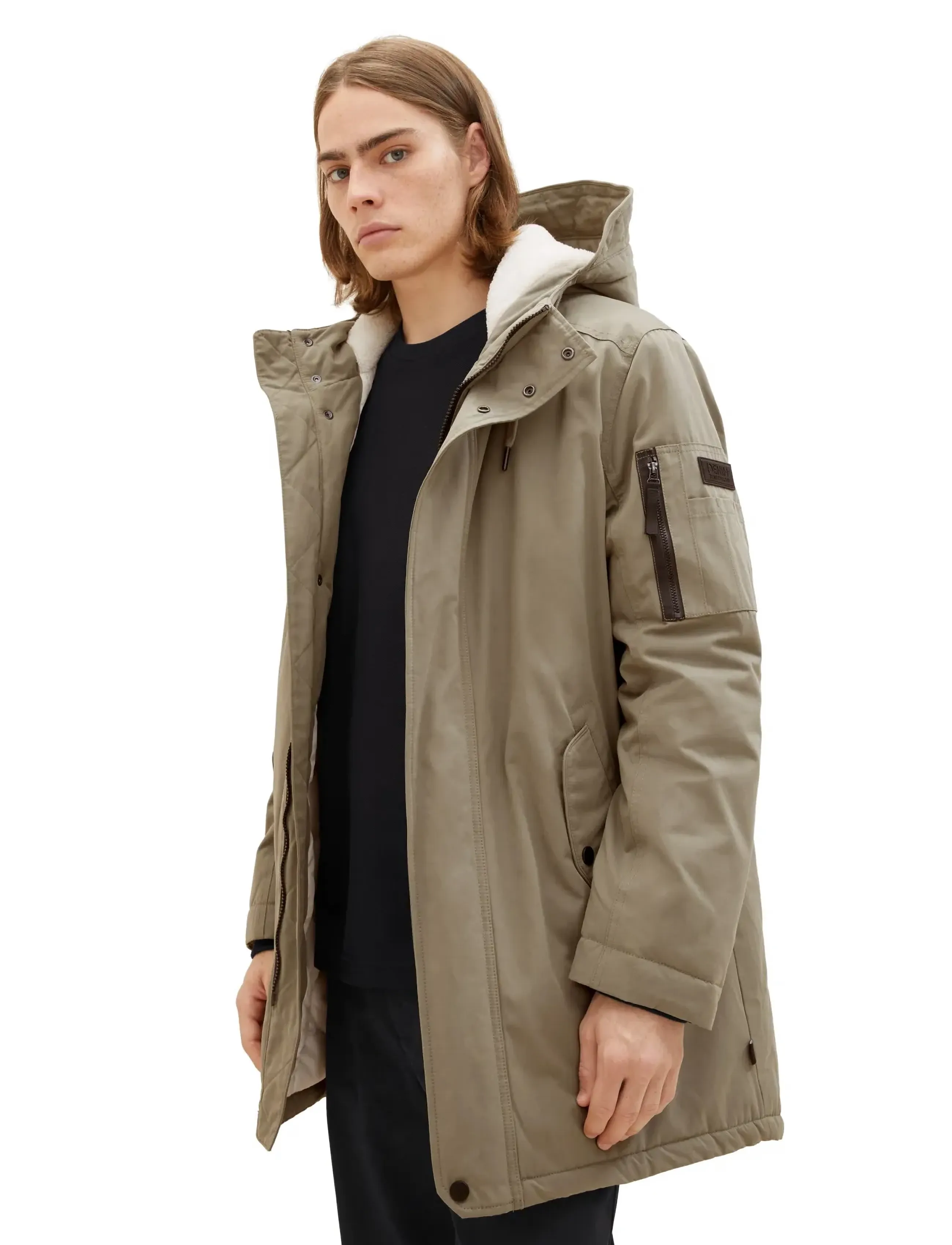 Tom Tailor soft parka - Üleriided - DUSTY OLIVE GREEN / khaki/green