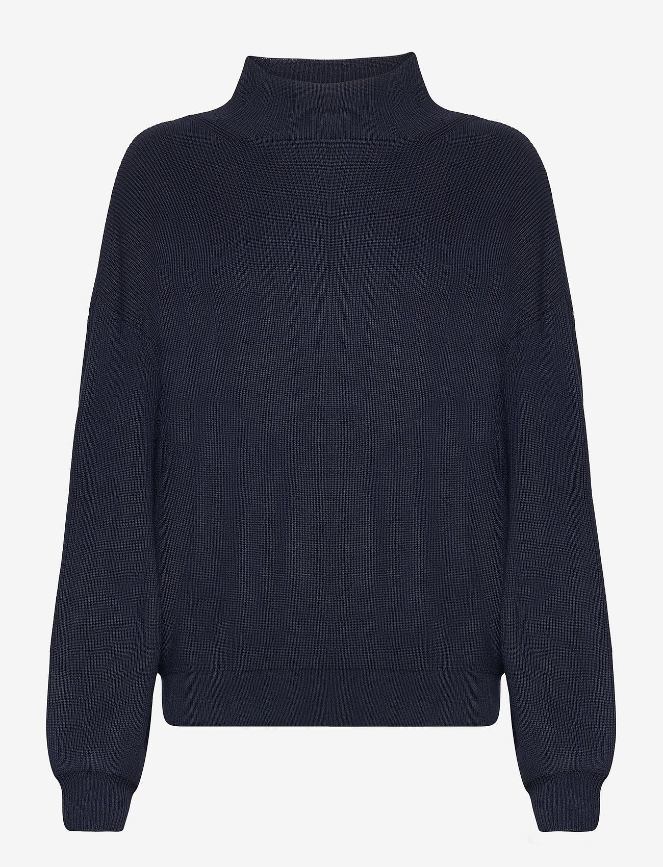 Knit mock neck pullover - SKY CAPTAIN