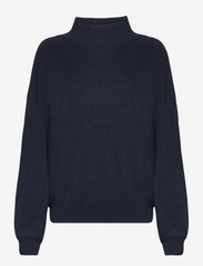 Knit mock neck pullover - SKY CAPTAIN BLUE
