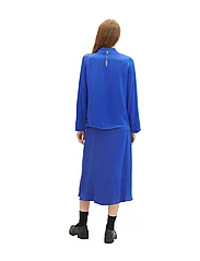 Tom Tailor - skirt midi satin - satin skirts - crest blue - 4