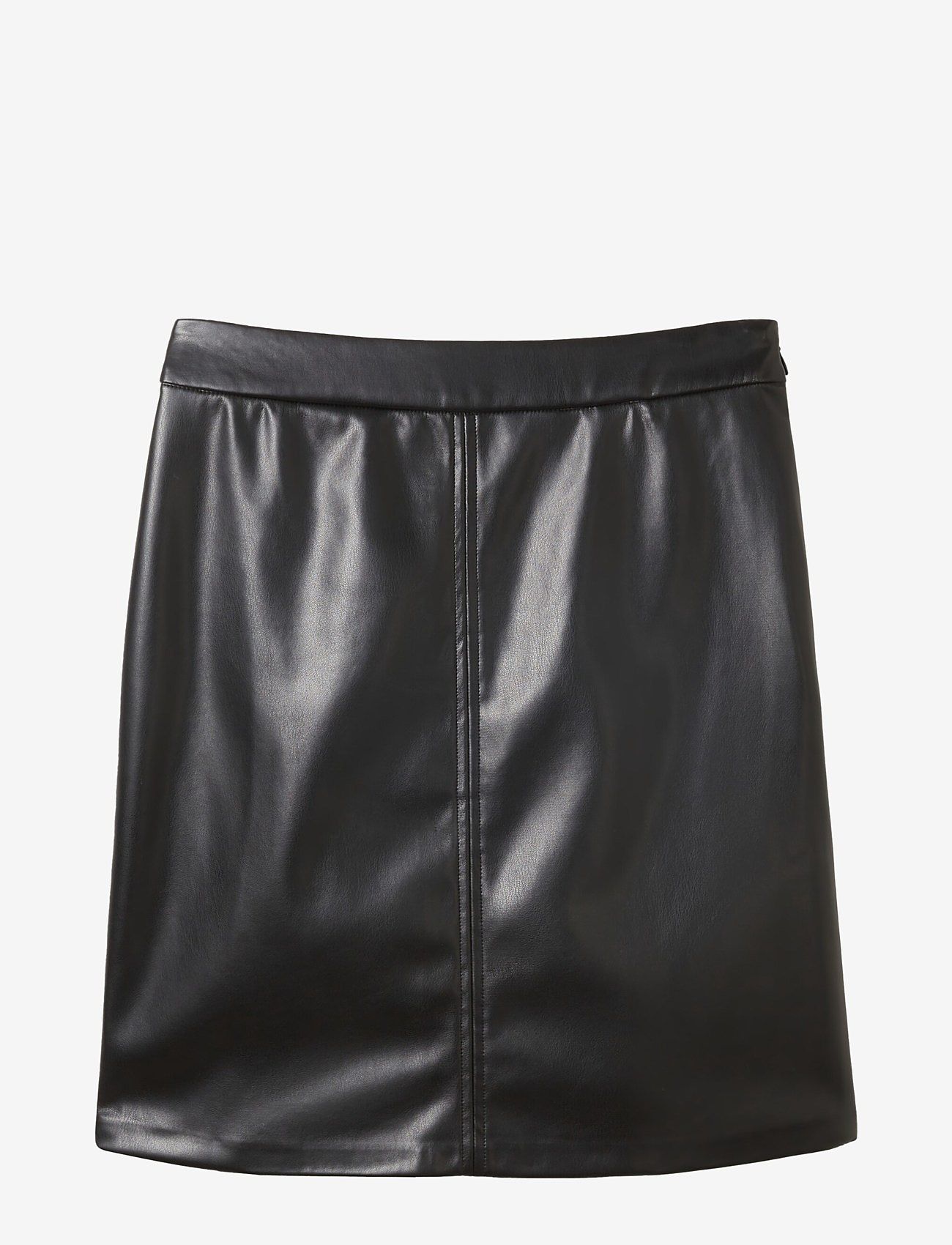 Tom Tailor - skirt fake leather - kurze röcke - deep black - 0