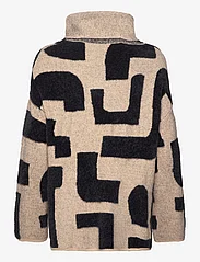 Tom Tailor - Knit intarsia pullover - rollkragenpullover - beige geometric knit pattern - 1