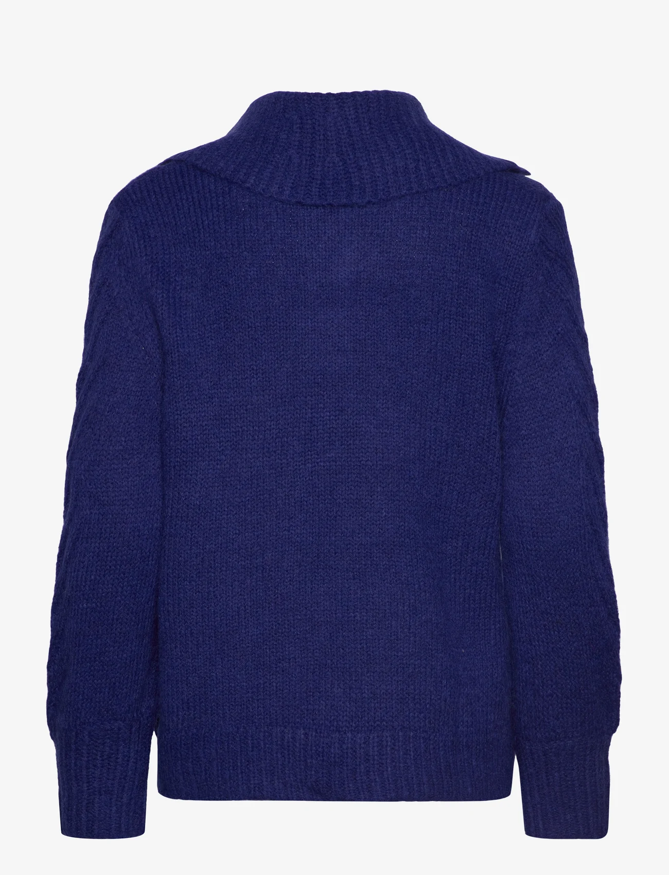Tom Tailor - Knit pullover troyer - strikkegensere - crest blue melange - 1