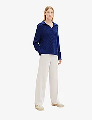 Tom Tailor - Knit pullover troyer - pullover - crest blue melange - 5