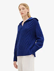 Tom Tailor - Knit pullover troyer - strikkegensere - crest blue melange - 6