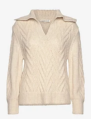 Tom Tailor - Knit pullover troyer - tröjor - soft beige melange - 0