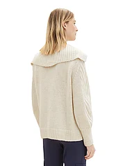Tom Tailor - Knit pullover troyer - strikkegensere - soft beige melange - 4