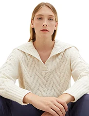 Tom Tailor - Knit pullover troyer - strikkegensere - soft beige melange - 6