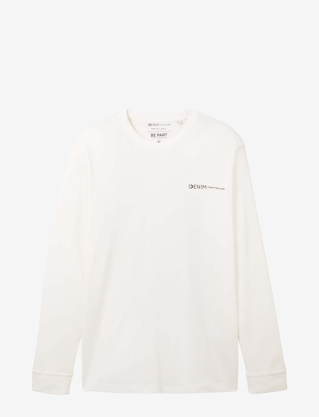 Tom Tailor - printed longsleeve - basic t-shirts - wool white - 0