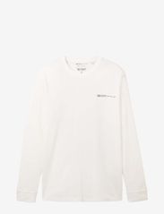 Tom Tailor - printed longsleeve - basic t-shirts - wool white - 0