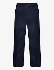 Tom Tailor - Tom Tailor Lea straight - kostymbyxor - navy pinstripe - 0