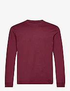 basic longsleeve t-shirt - TAWNY PORT RED