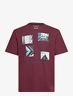 printed t-shirt - TAWNY PORT RED