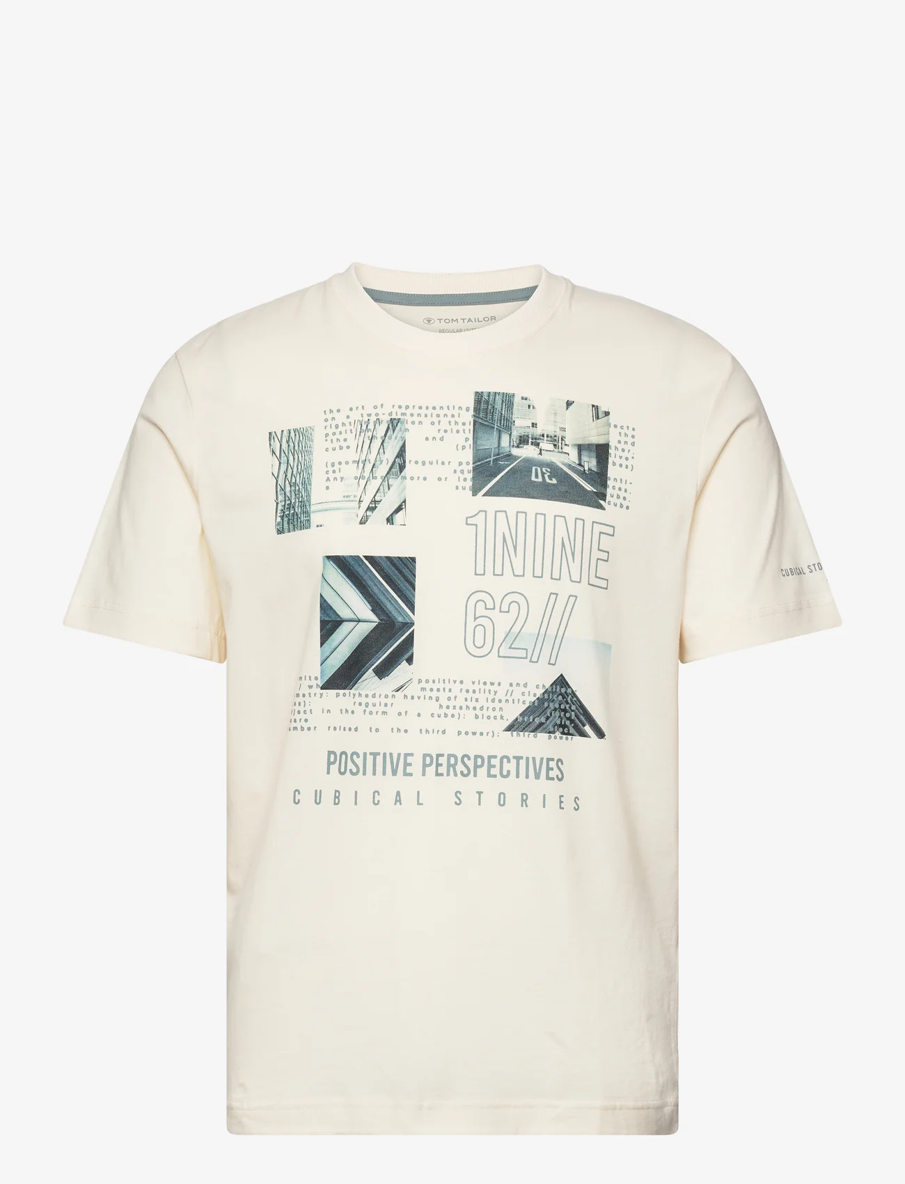 Tom Tailor - printed t-shirt - de laveste prisene - vintage beige - 0