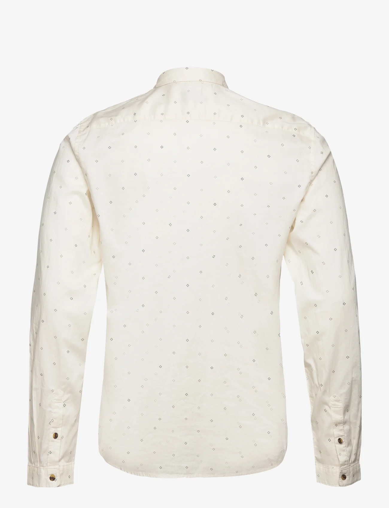 Tom Tailor - printed shirt - muodolliset kauluspaidat - creme pixel diamond print - 1