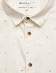 Tom Tailor - printed shirt - muodolliset kauluspaidat - creme pixel diamond print - 2