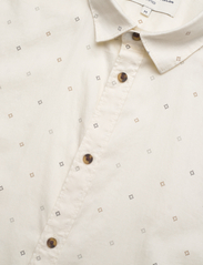Tom Tailor - printed shirt - muodolliset kauluspaidat - creme pixel diamond print - 3