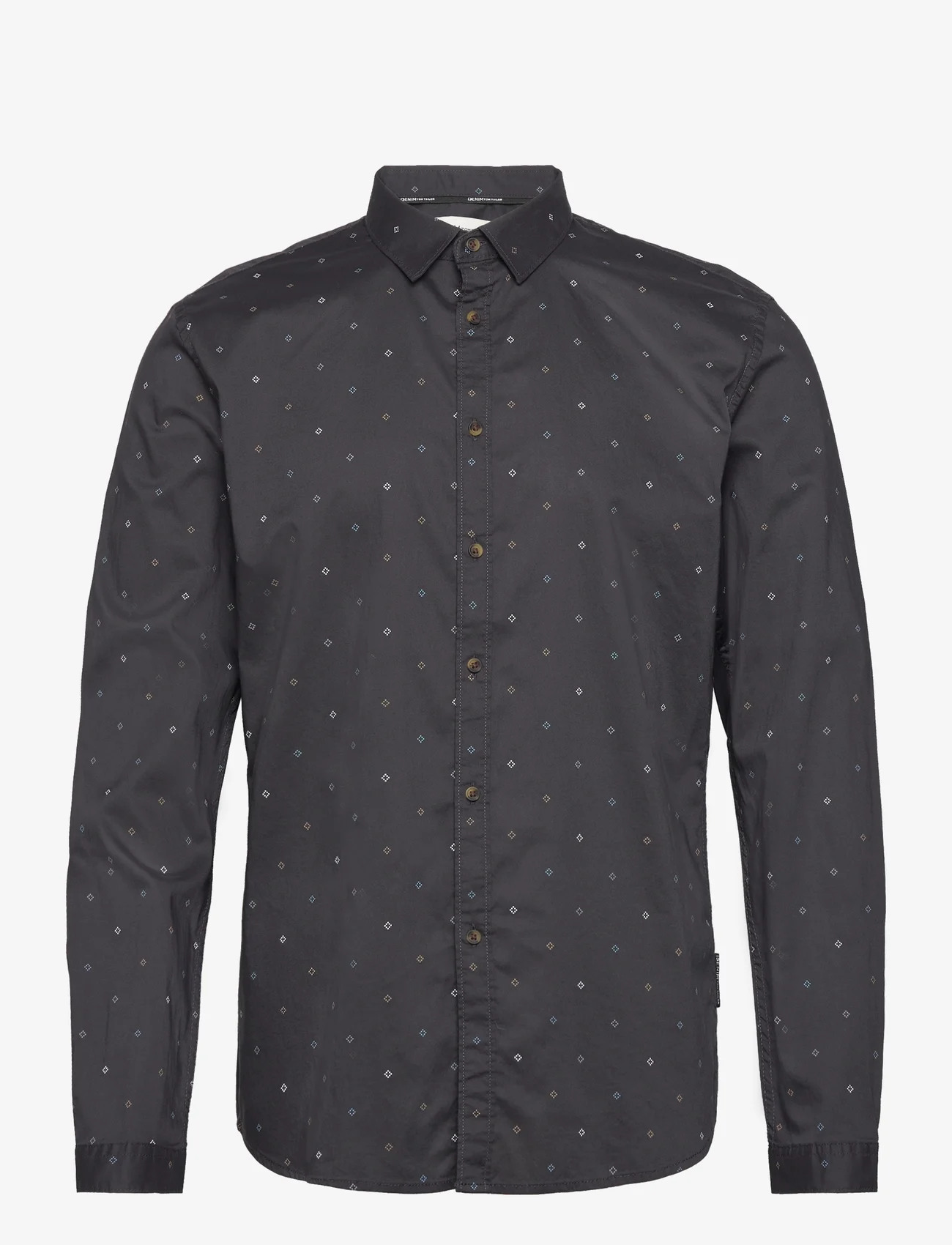Tom Tailor - printed shirt - business shirts - blue pixel diamond print - 0