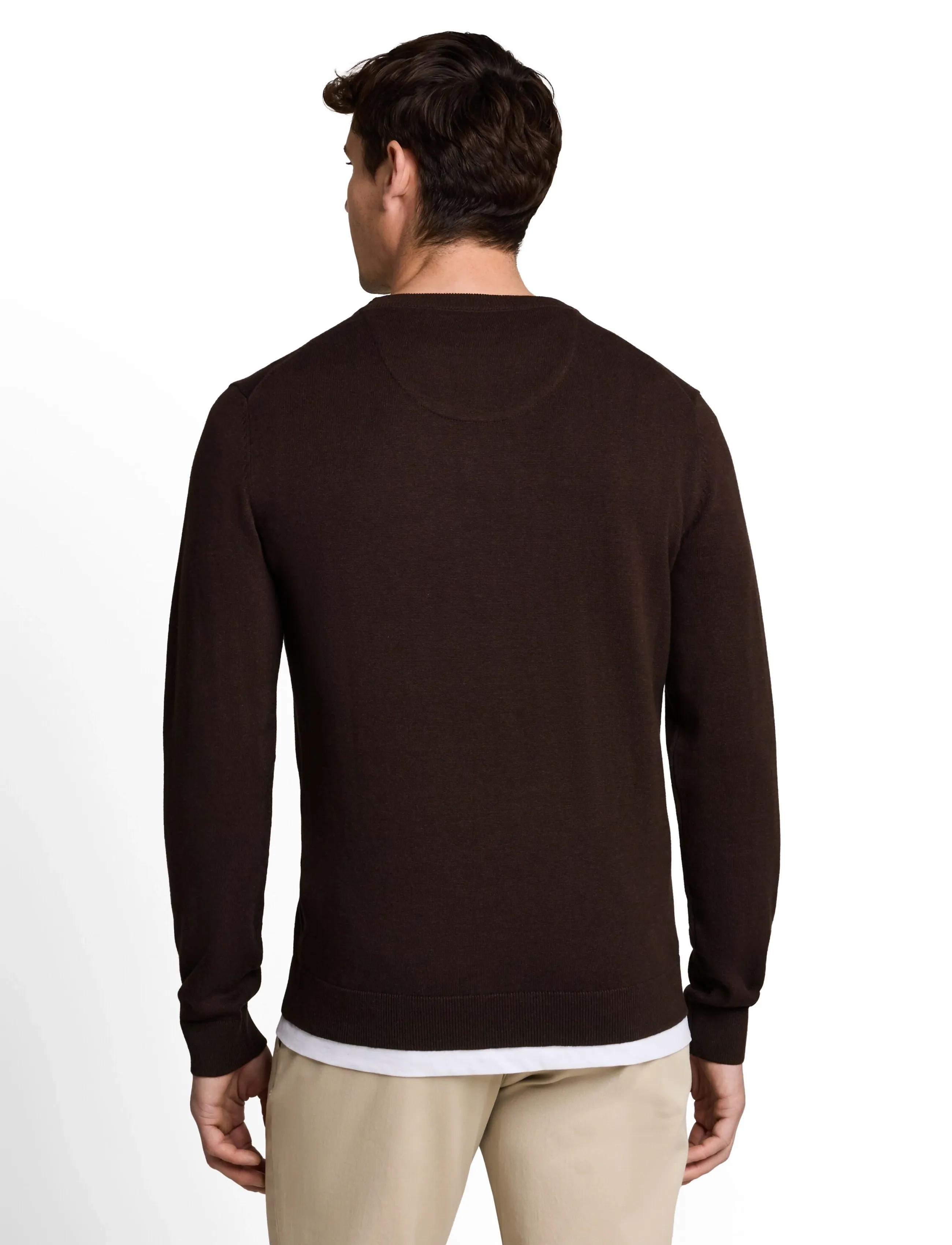 Tom Tailor - basic crewneck knit - Ümara kaelusega - dark chocolate brown melange - 3