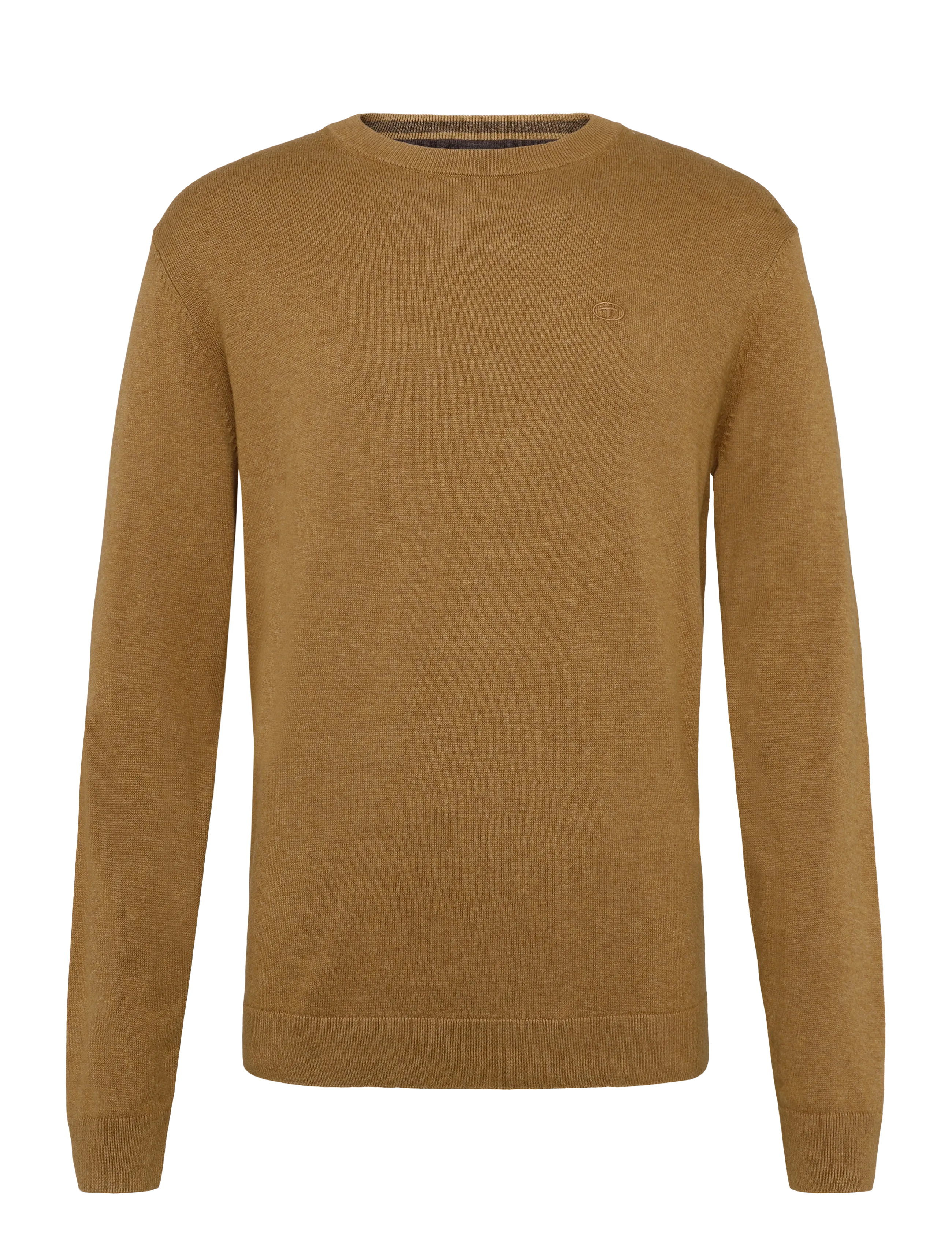 TOM TAILOR Basic Crewneck Knit Braun - S - Herren