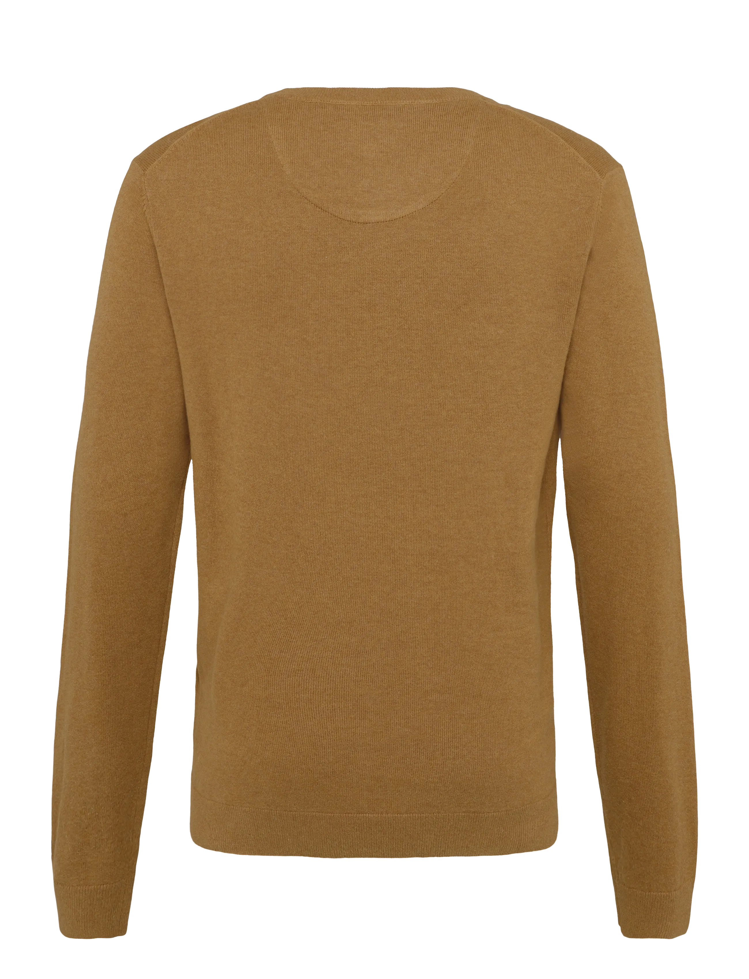 Tom Tailor - basic crewneck knit - rundhals - dark camel melange - 2