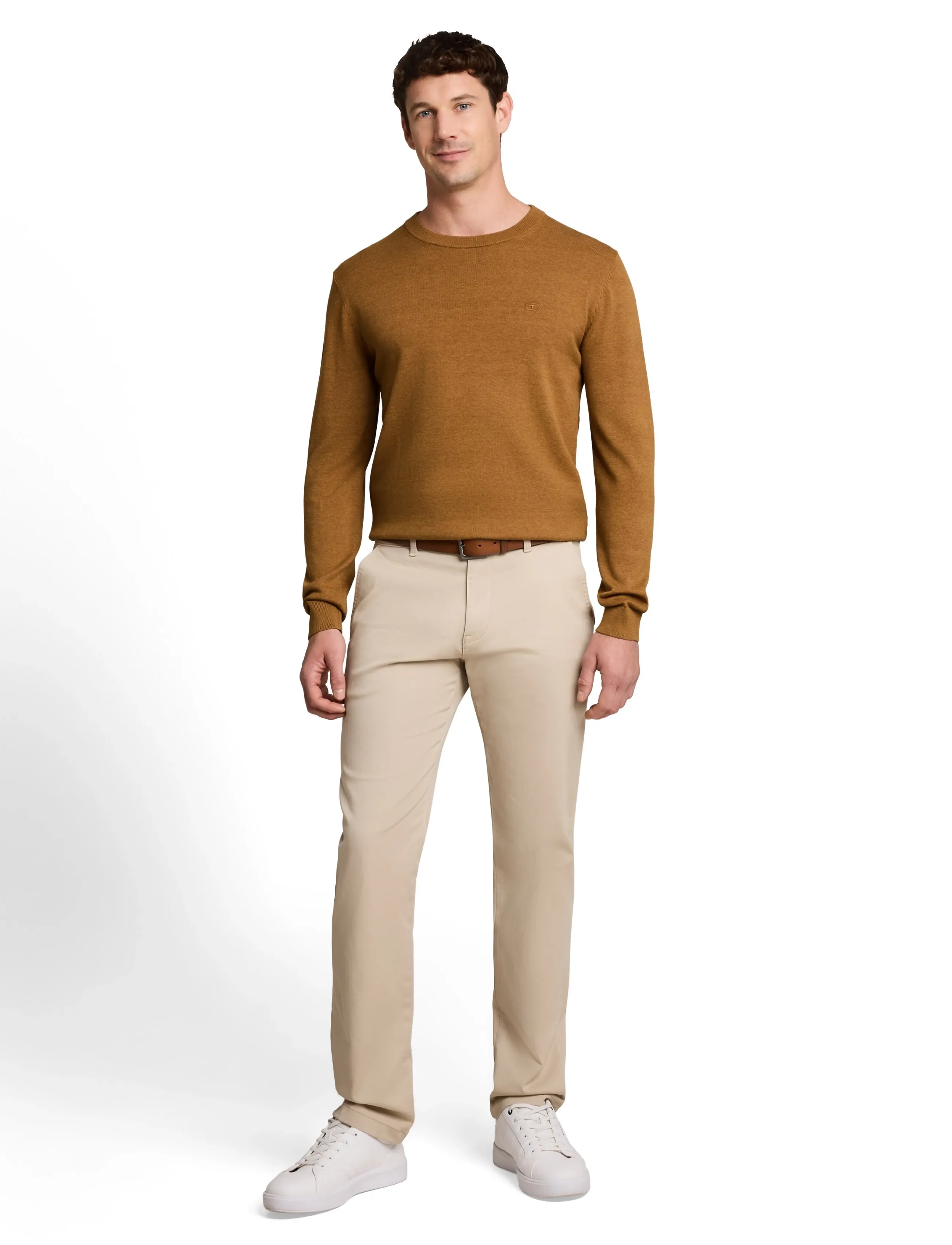 Tom Tailor Basic Crewneck Knit, XL, Knitwear, Braun - Round Necks, Männerswear