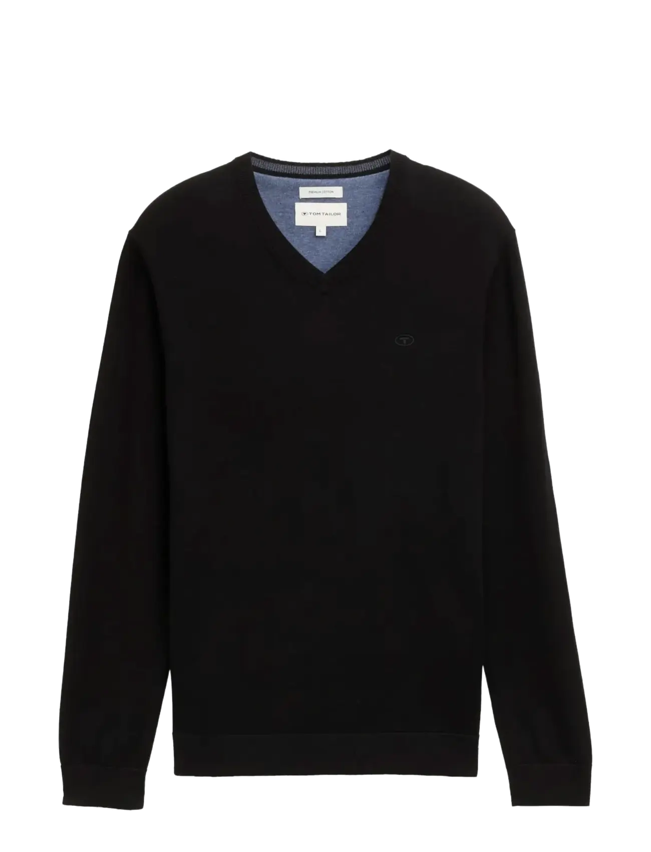 Tom Tailor basic v-neck knit - V-Ausschnitt - BLACK / black