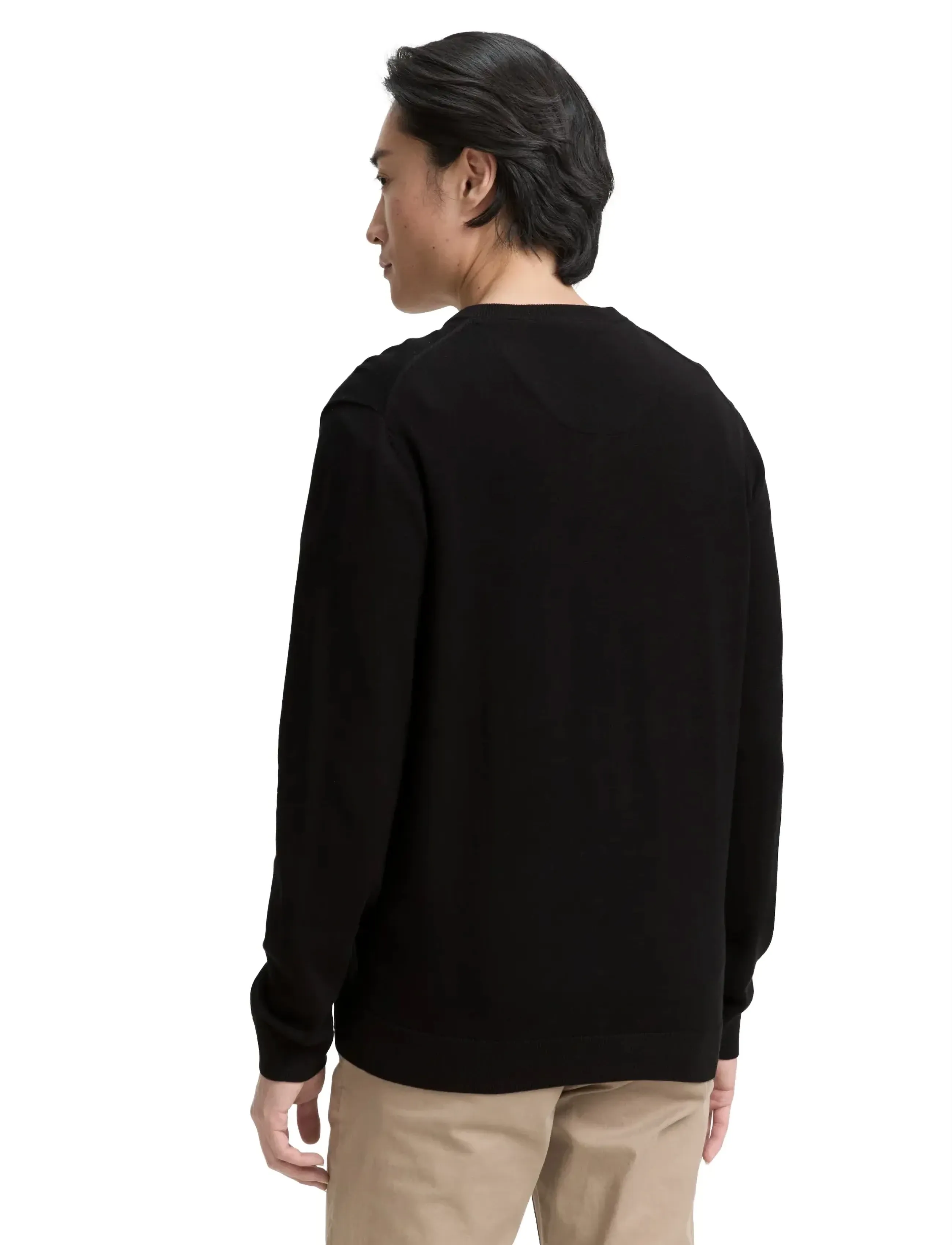 Tom Tailor - basic v-neck knit - madalaimad hinnad - black - 2