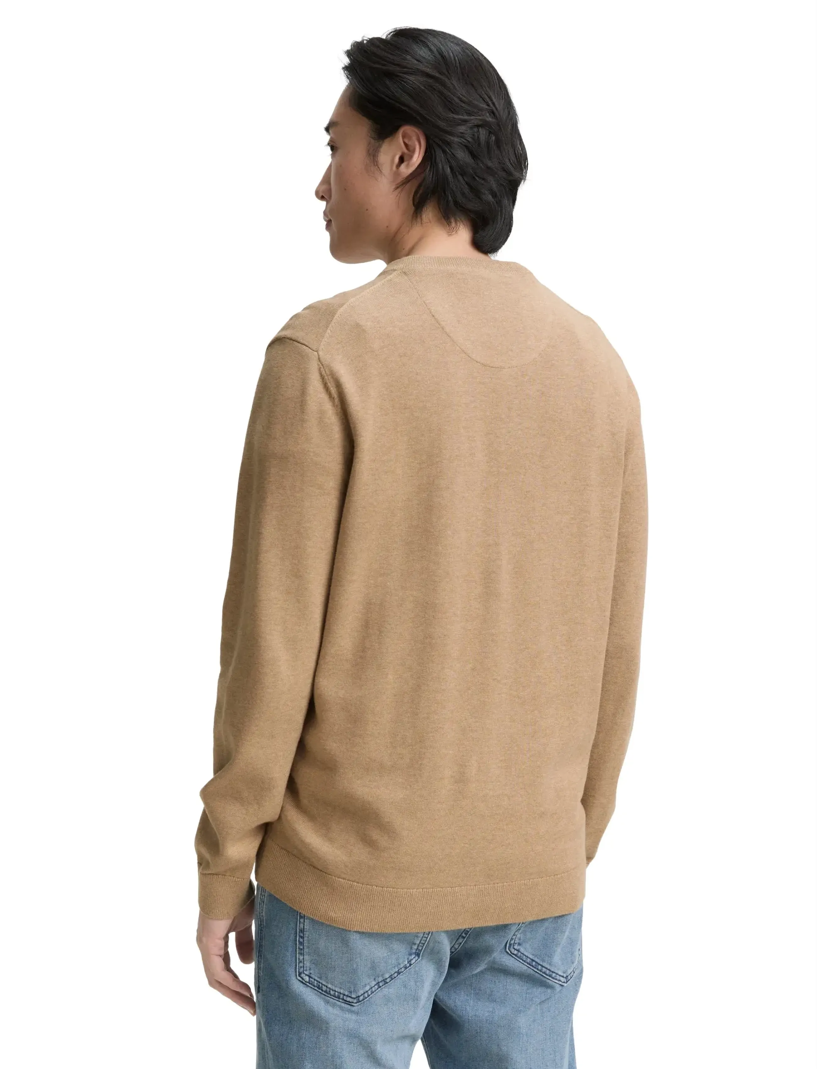 Tom Tailor - basic v-neck knit - v-kaelusega kudumid - hazel brown melange - 2