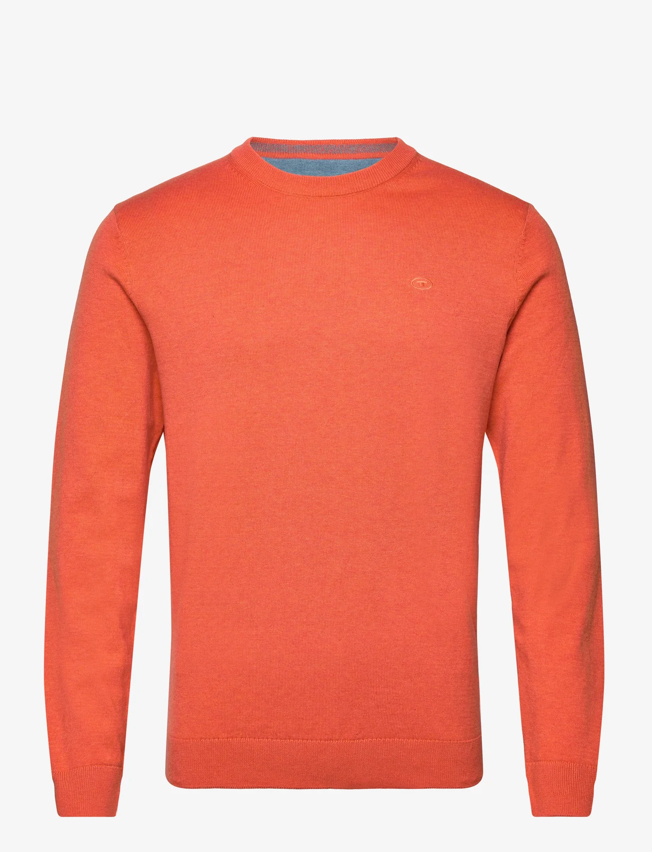Tom Tailor - basic crewneck knit - rund hals - bright summer orange melange - 0
