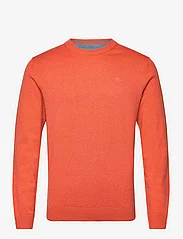 Tom Tailor - basic crewneck knit - rund hals - bright summer orange melange - 0