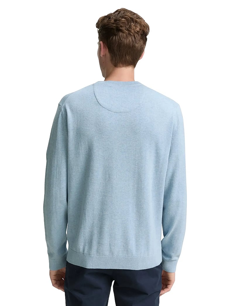 Tom Tailor - basic crewneck knit - rundhals - light metal blue melange - 2