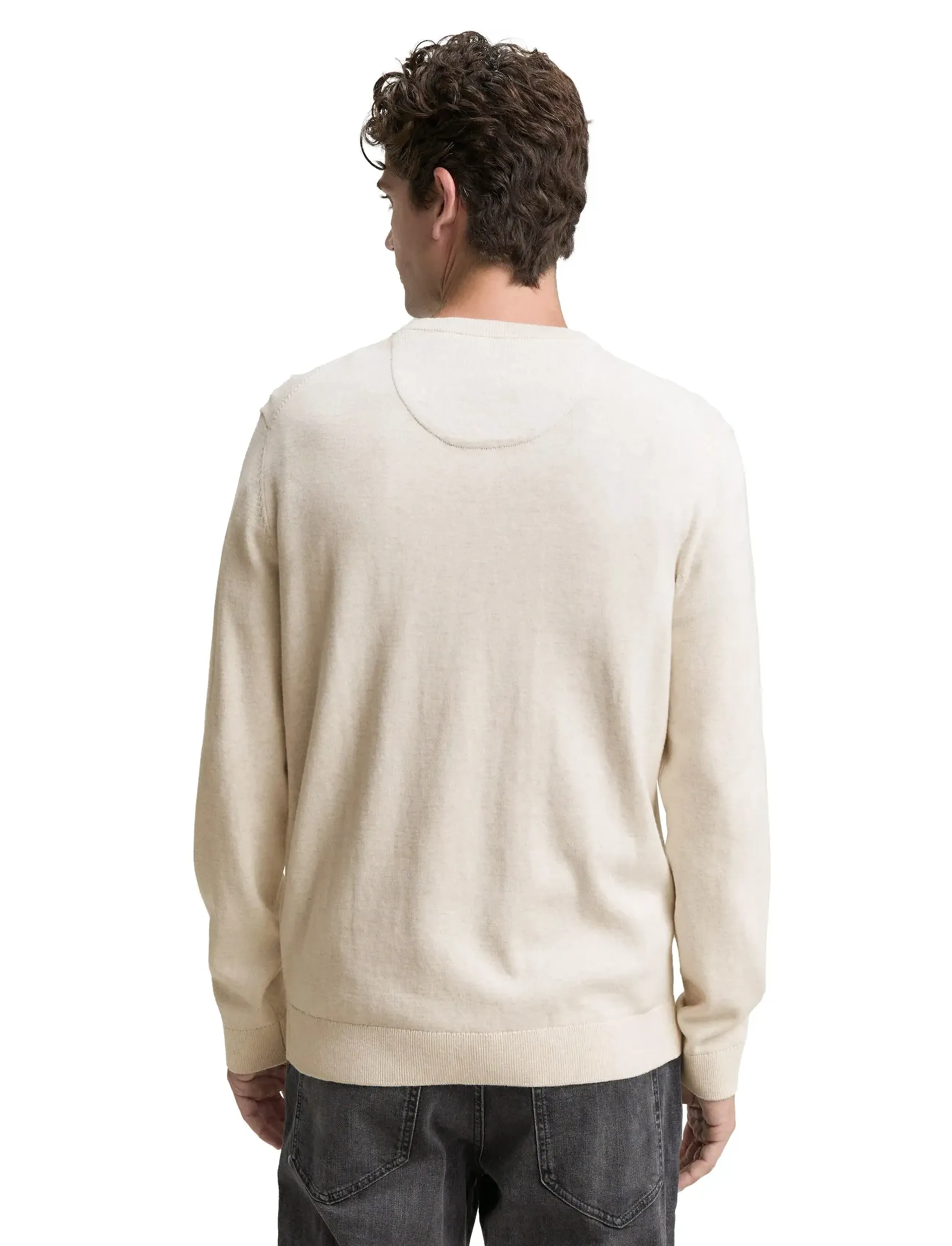 Tom Tailor - basic crewneck knit - lowest prices - soft buttercream melange - 2