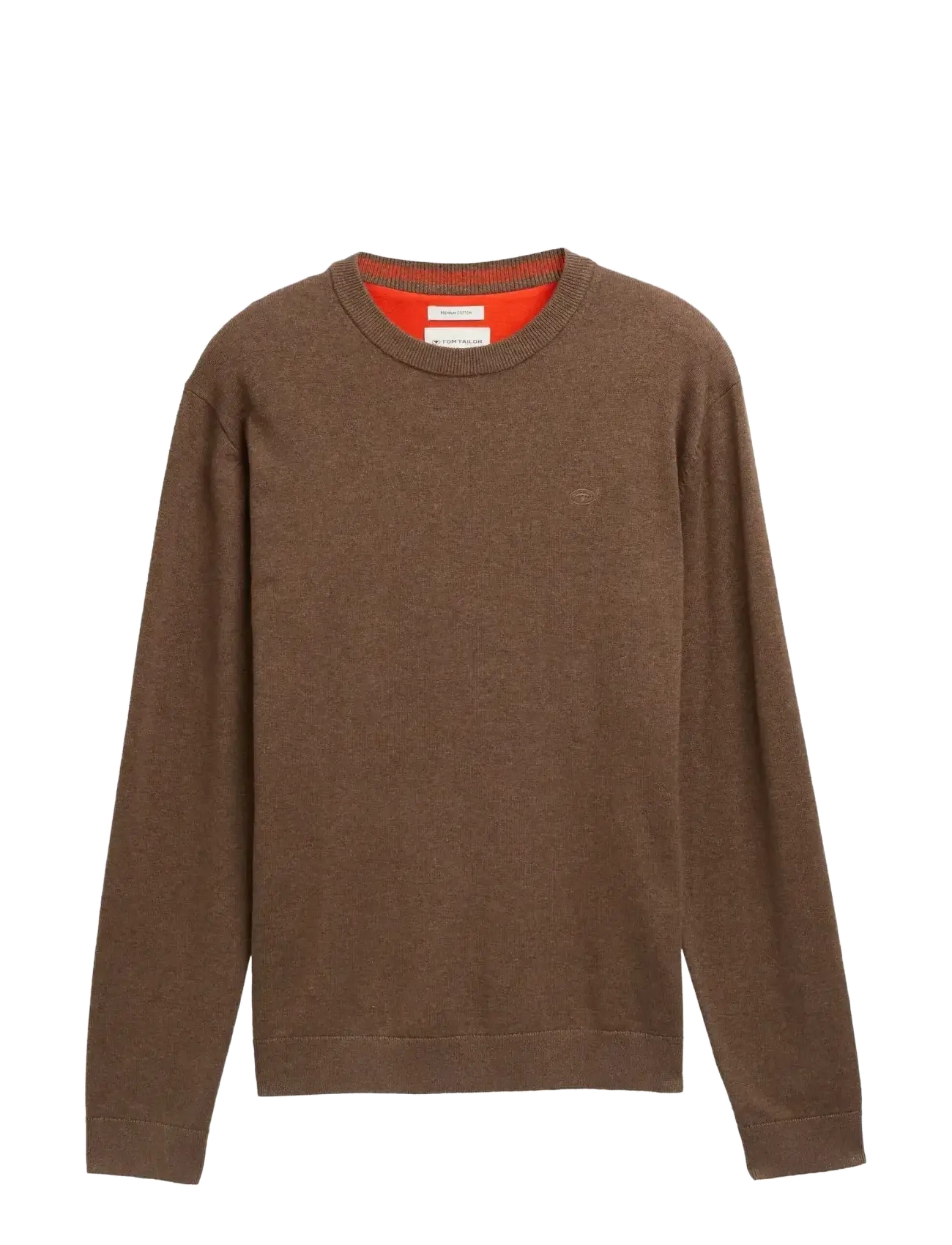 TOM TAILOR Basic Crewneck Knit Braun - L - Herren