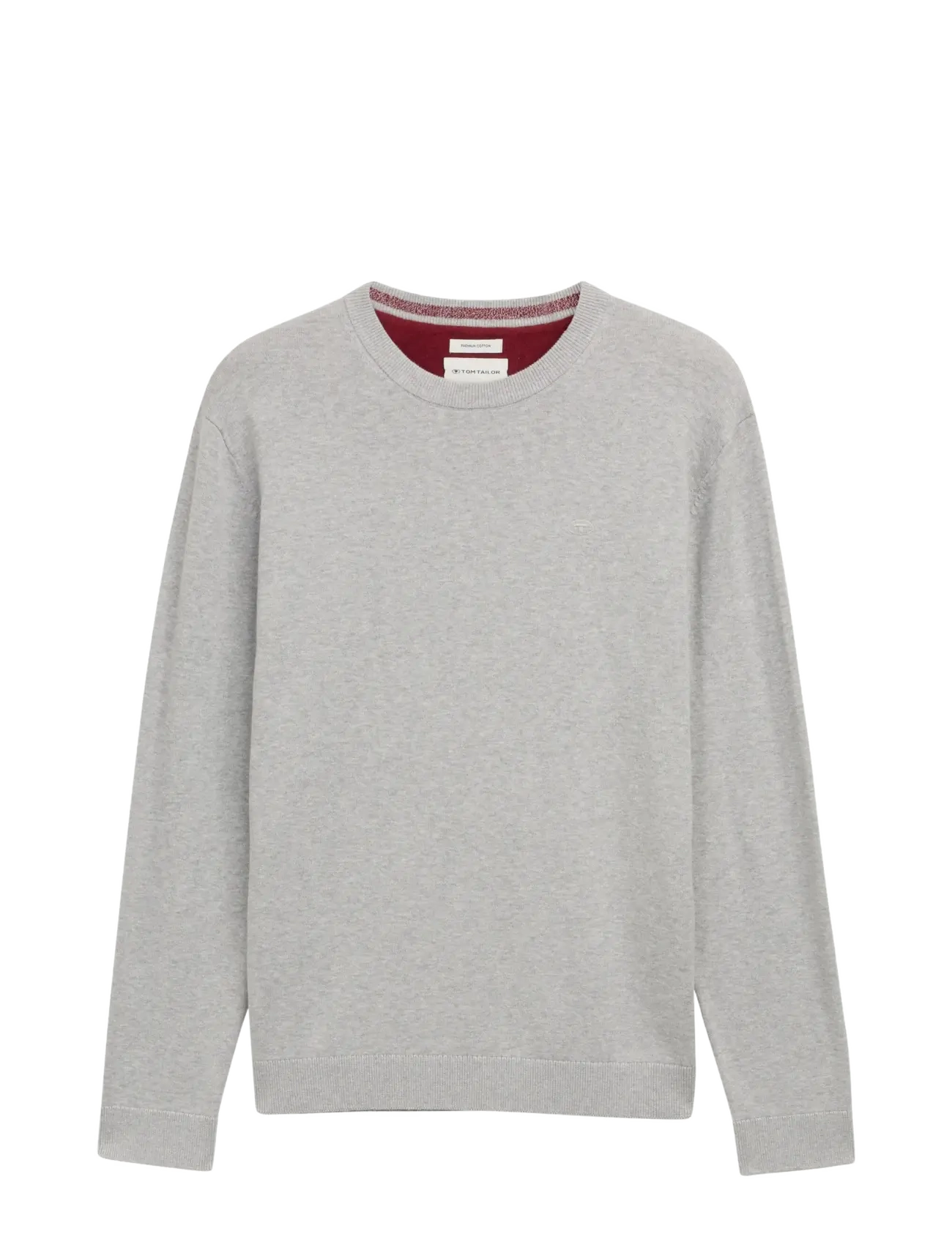 TOM TAILOR Basic Crewneck Knit Grau - XXL - Herren